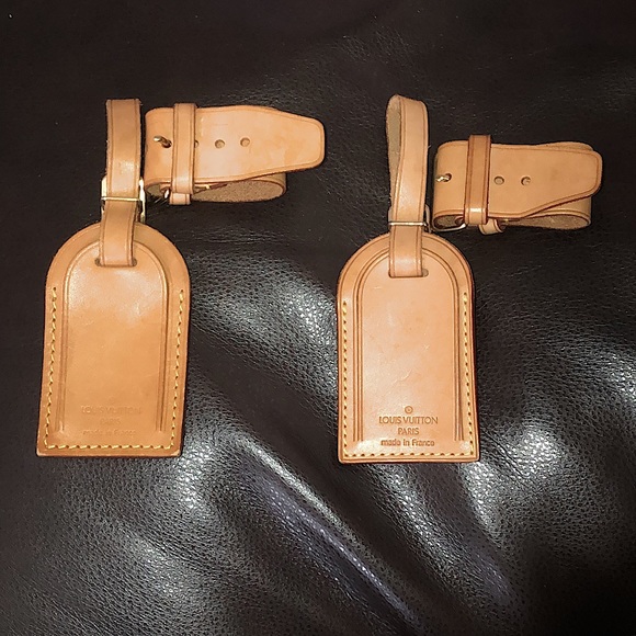LOUIS VUITTON 2 LV Luggage Tags & 2 LV Poignets - Two Pairs PER ORDER - Picture 3 of 16